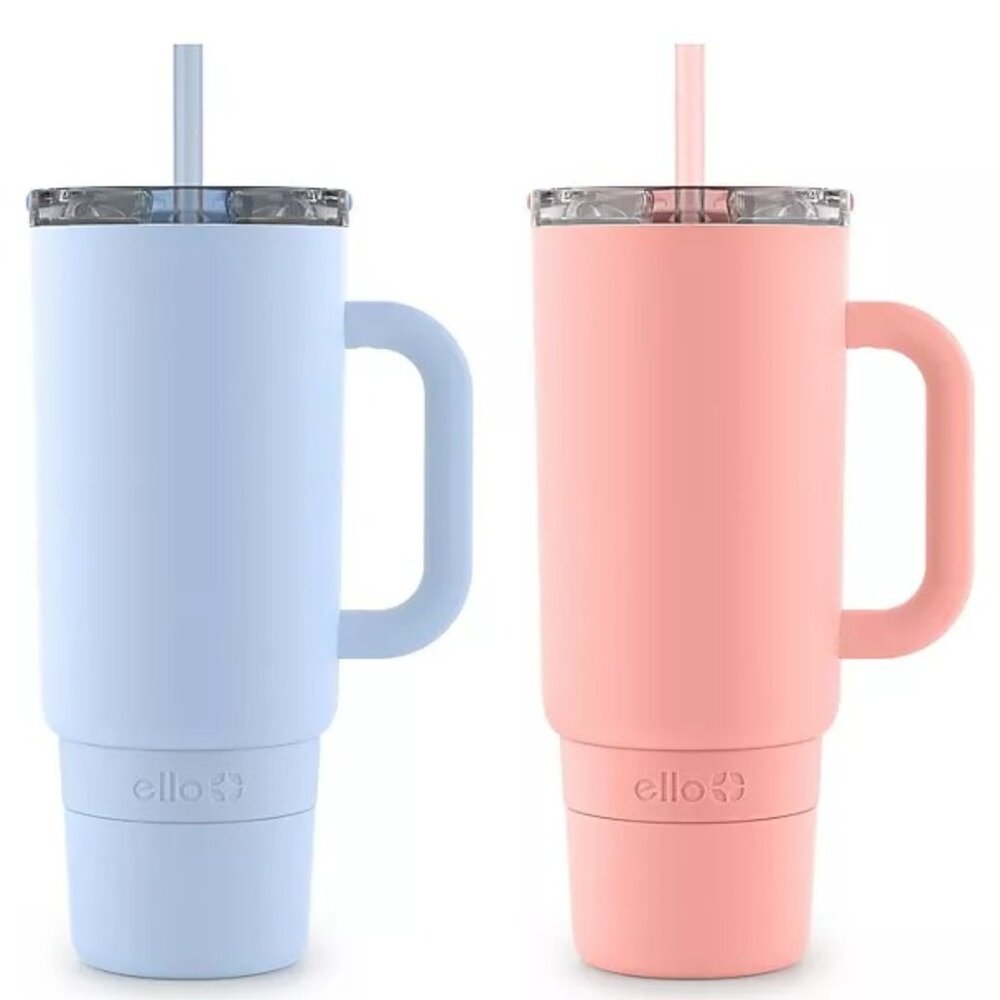 Ello Port 40-oz. Stainless Steel Tumbler with Handle, Assorted Colors, 2 pk.